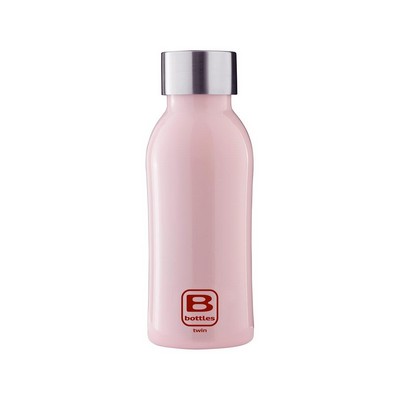 B Bottles Twin - Pink - 350 ml - Double wall thermal bottle in 18/10 stainless steel